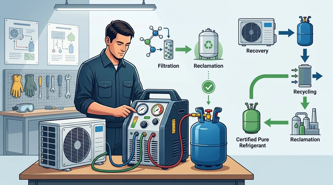 CTE HVAC EPA 608 Certification Prep Course Lesson 13: Refrigerant Recovery, Recycling, and Reclamation