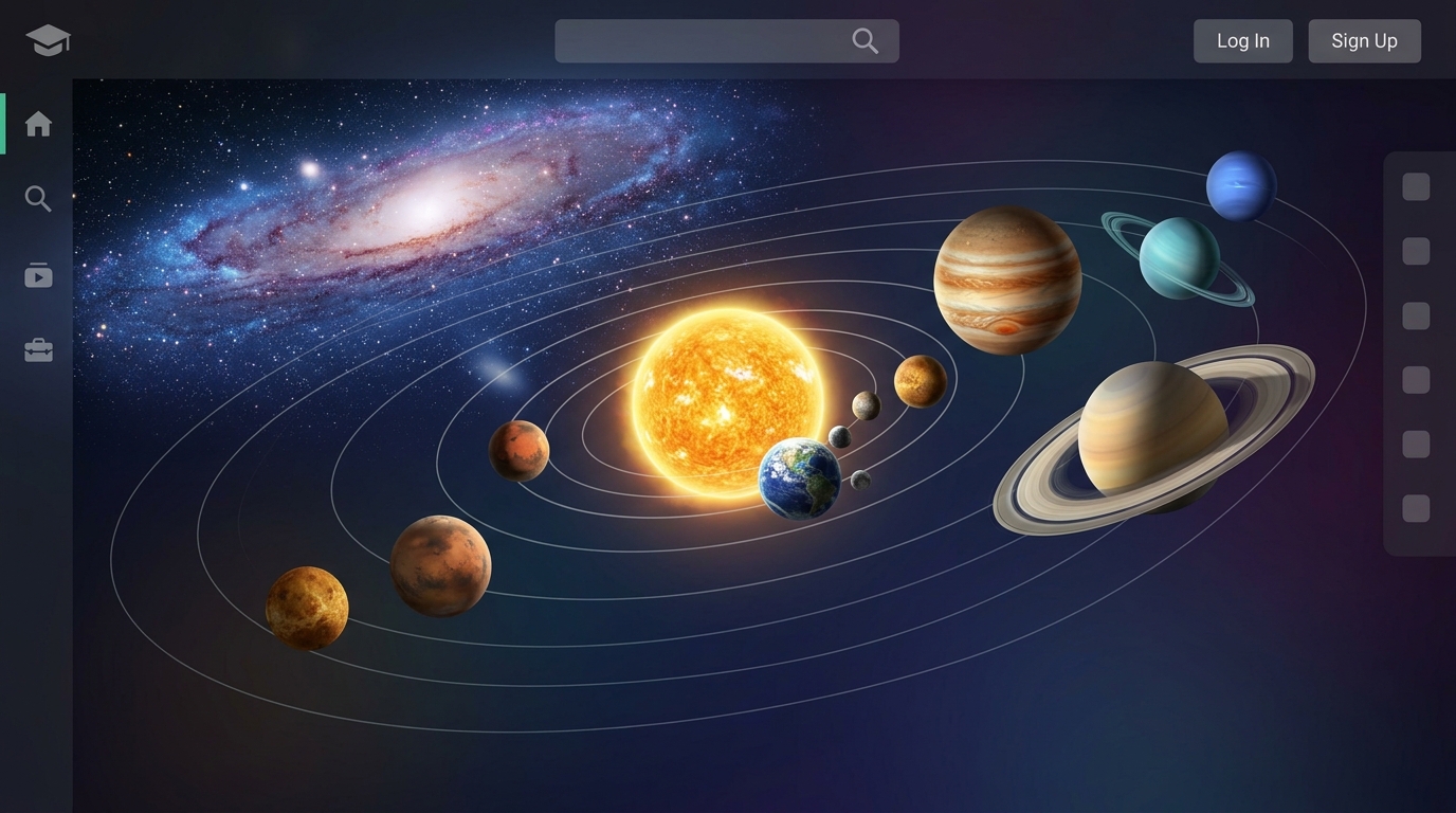 Planets and galaxy