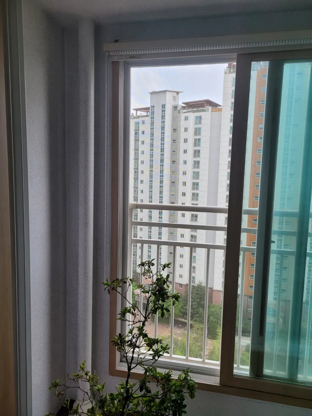 클리닝 후 베란다 창가