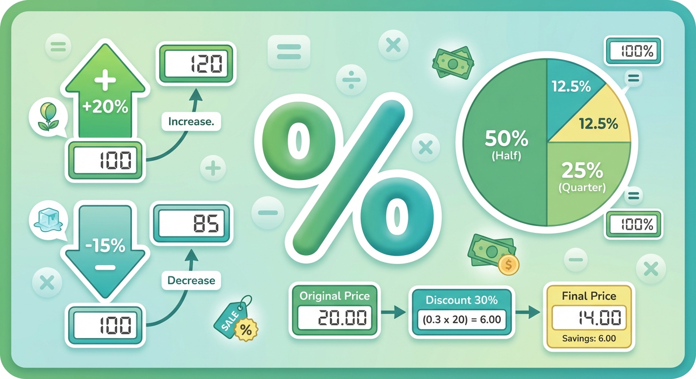 Percentage Calculator: Increase, Decrease & Step-by-Step Working