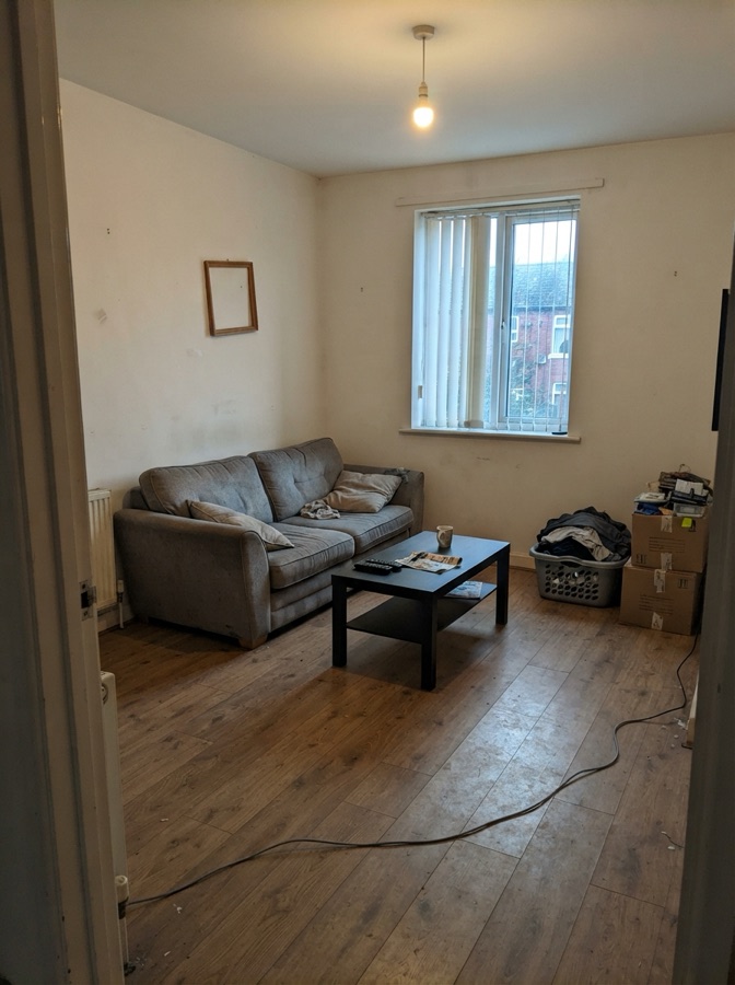 A living room before