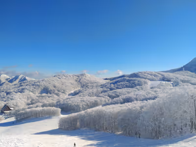 2024年1月17日に山形県で撮った「スキー場、スマホ、冬、空、蔵王、雪」の写真