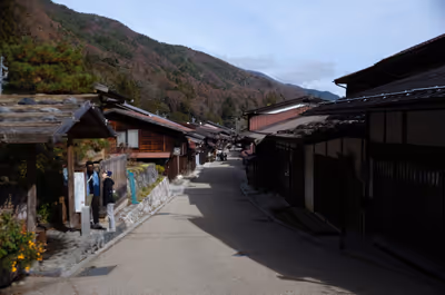 2015年11月21日に長野県で撮った「古民家、奈良井宿、宿場町、建物、通り」の写真