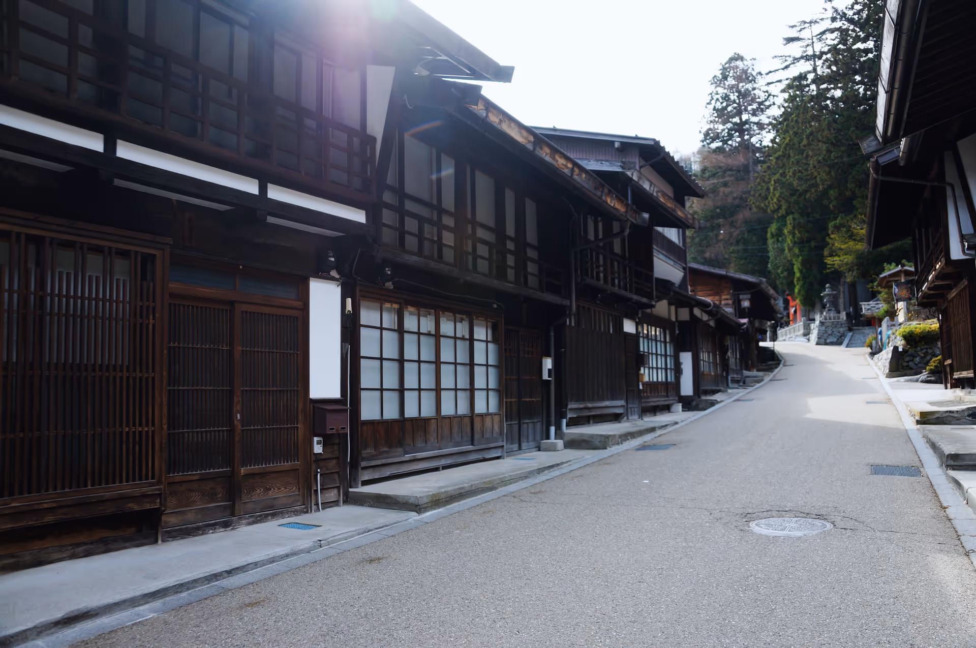 2015年11月21日に長野県で撮った「古民家、奈良井宿、宿場町、建物、通り」の写真