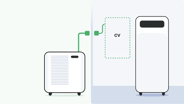 All-electric ready warmtepomp illustratie
