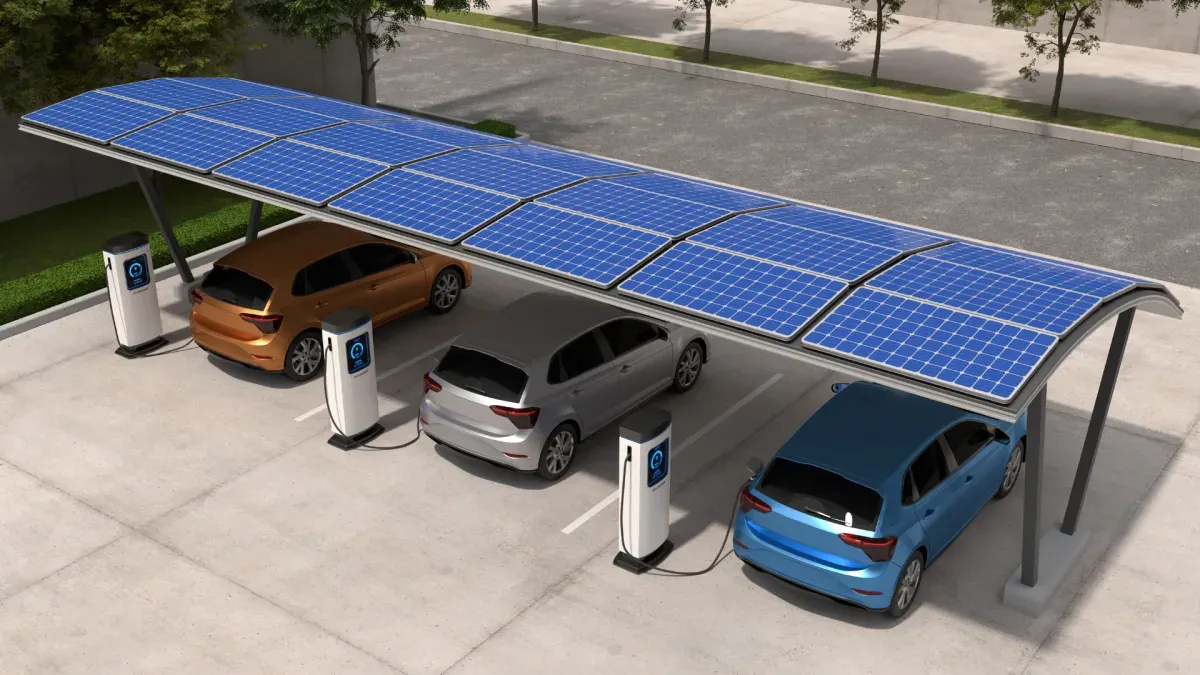 Elektrische auto opladen met zonnepanelen