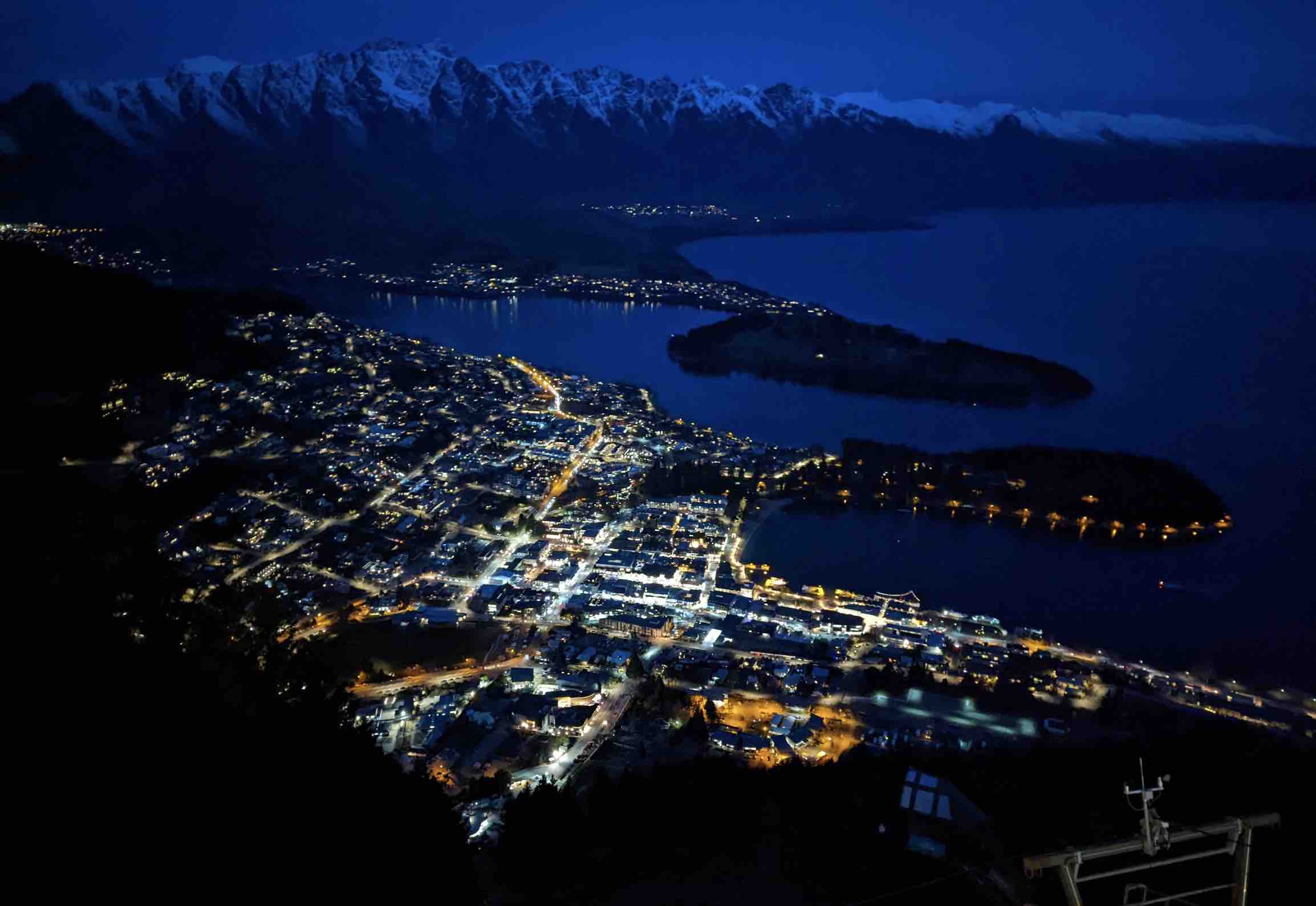 Queentown night view from Skyline