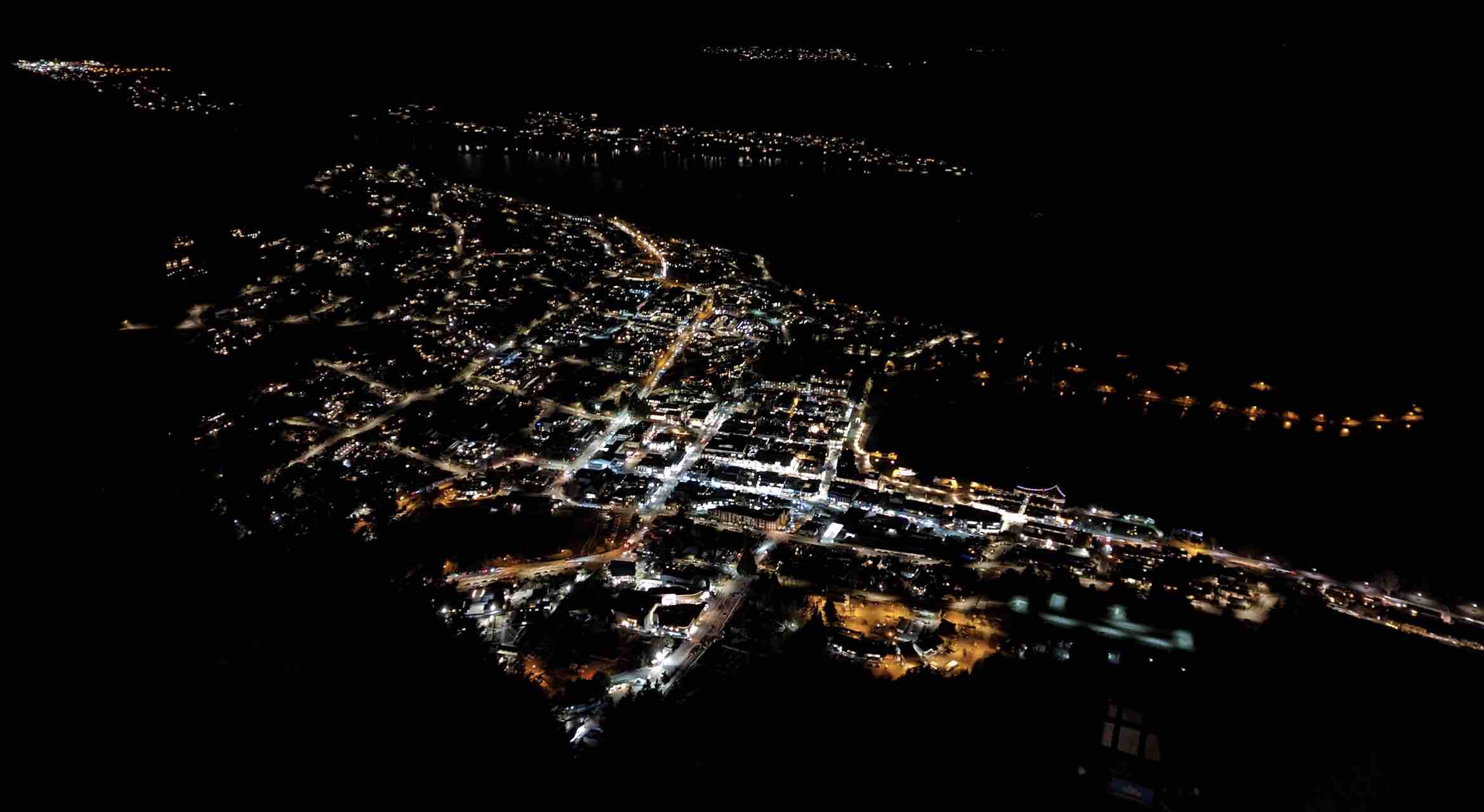 Queentown night view from Skyline