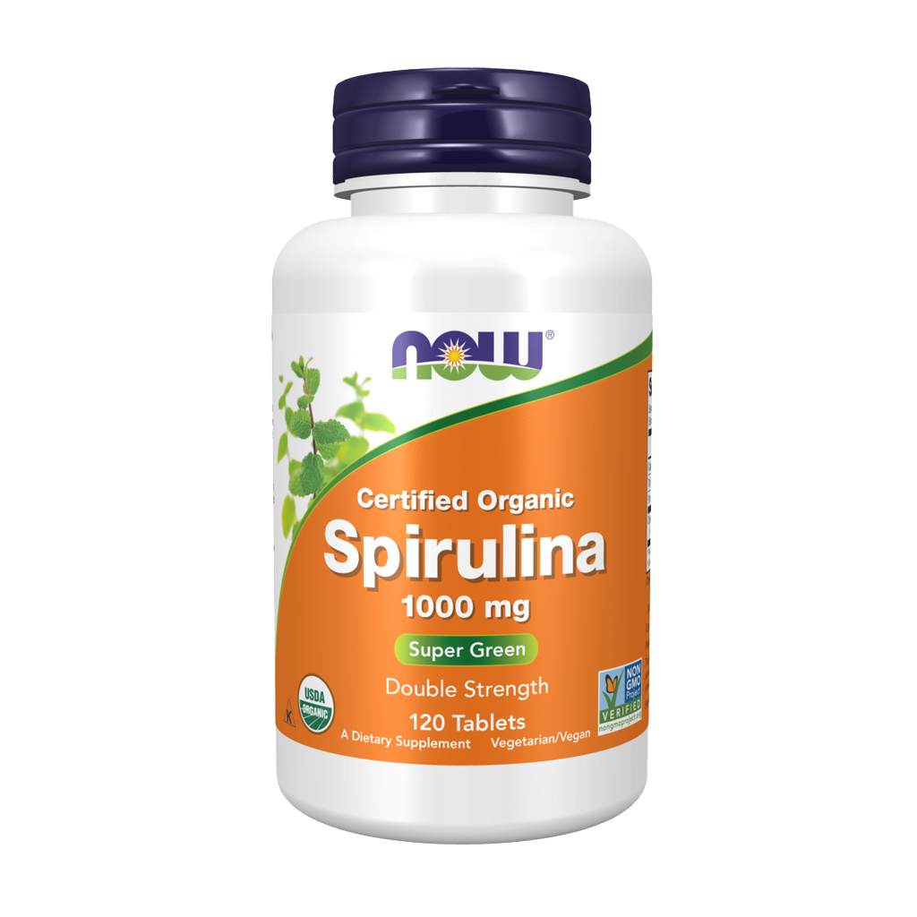 NOW Foods Spirulina Dubbelstyrka 1000 mg (120 tabletter)