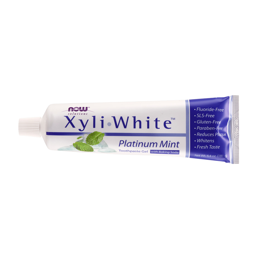 NOW Foods Xyliwhite Platina Mint Tandkräm Gel med Bakpulver (189 ml.)