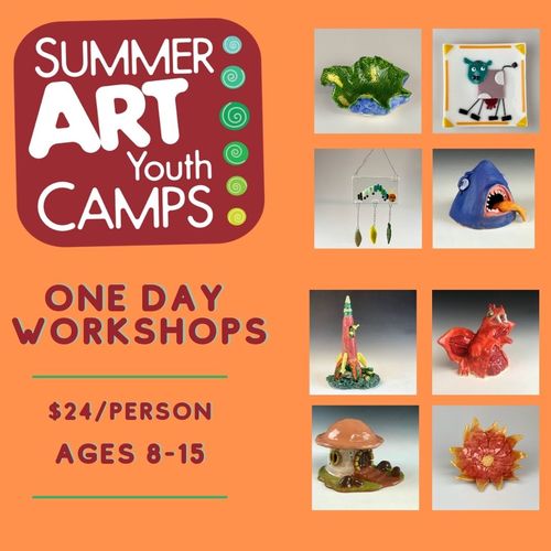 Iowa Ceramics Center & Glass Studio Summer Youth 1-Day Workshops Glass Caterpillar Garden Stake 