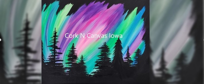 Edgewood Rd Hy-Vee - Northern Lights - Cork N Canvas Iowa
