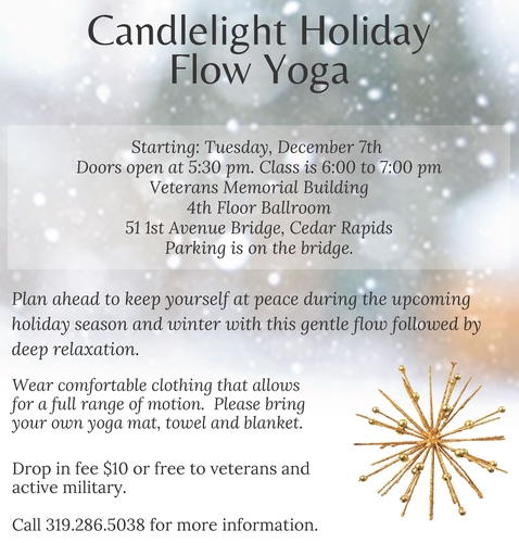 Candlelight Holiday slow flow yoga