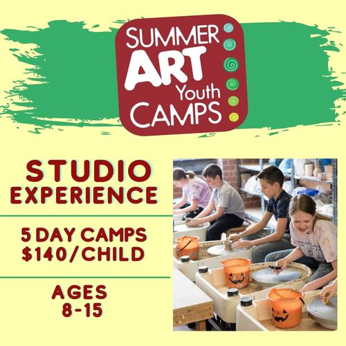 Studio Experience 5 day Summer Art Camp for ages 8-15