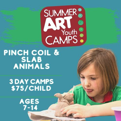 Pinch, Coil and Slab Animals: 3 day Summer Camp for ages 7-14