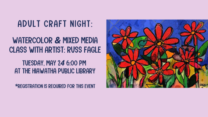 Adult Craft Night-Watercolor with Russ Fagle