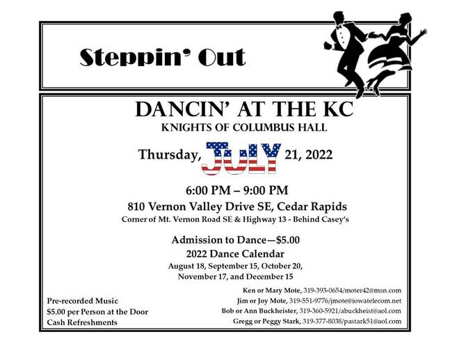 Steppin' Out to dance at K of C