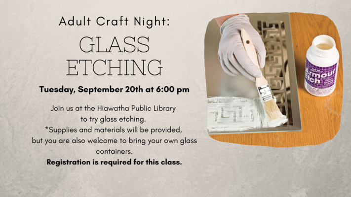 Adult Craft Night: Glass Etching