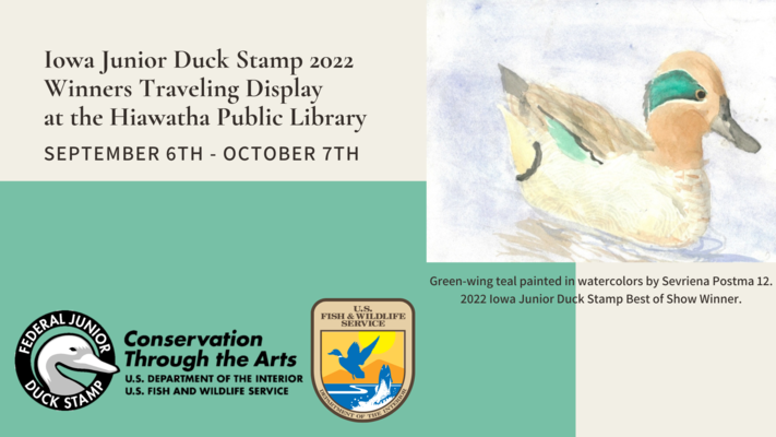 Iowa Junior Duck Stamp 2022 Winners Traveling Display