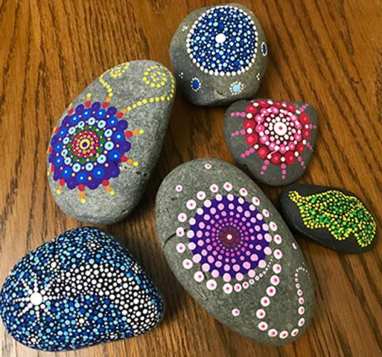 Rock Mandala Painting for the Whole Family at Prairiewoods