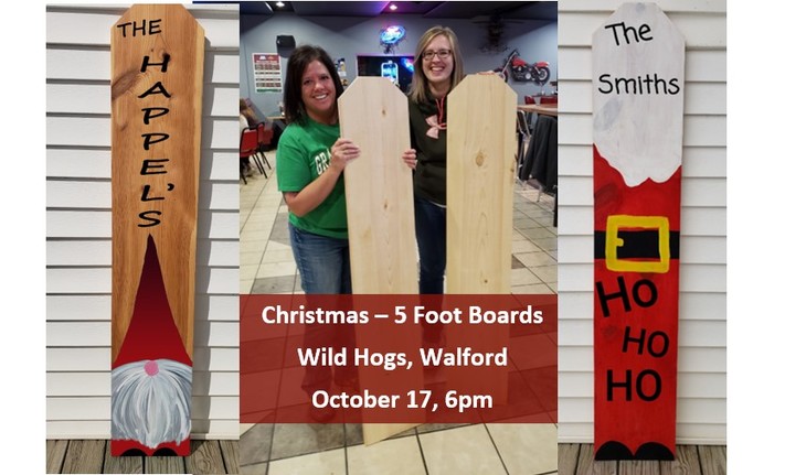 Wild Hogs Saloon-5 Foot Christmas Sign-Cork N Canvas Iowa