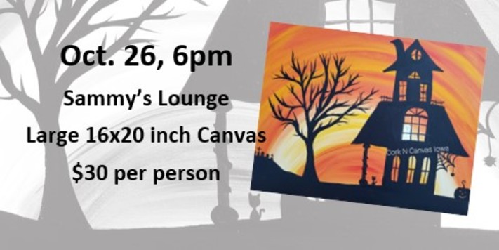 Sammy's Lounge -Orange Haunted House- Cork N Canvas Iowa