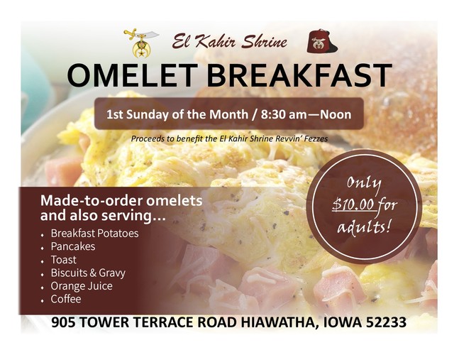 El Kahir Shrine's Omelet Breakfast