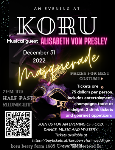 Koru Masquerade THIS EVENT HAS BEEN CANCELLED