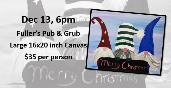 Fullers Pub & Grub -Sign Gnomes- Cork N Canvas Iowa