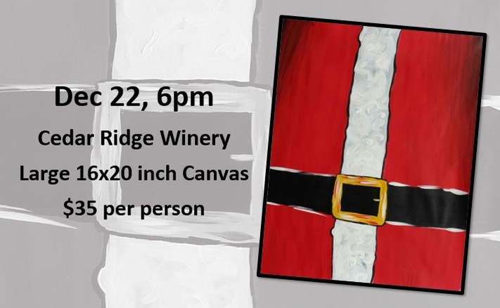 Cedar Ridge Winery -Santa Suit- Cork N Canvas Iowa