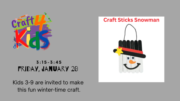 Crafts 4 Kids: Craft Stick Snowman