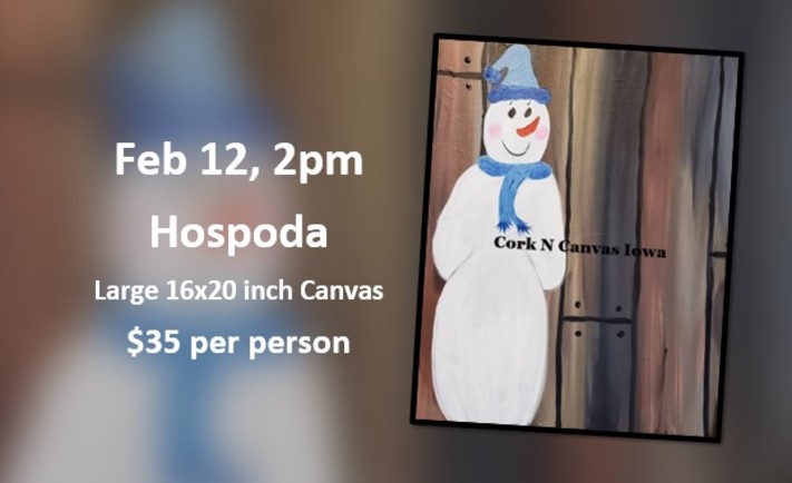 Hospoda-Vintage Snowman- Cork N Canvas Iowa