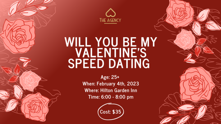Will You Be My Valentine Speed Dating Ages 25+