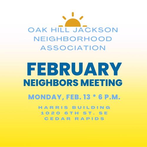 February Oak Hill Jackson Neighborhood Meeting