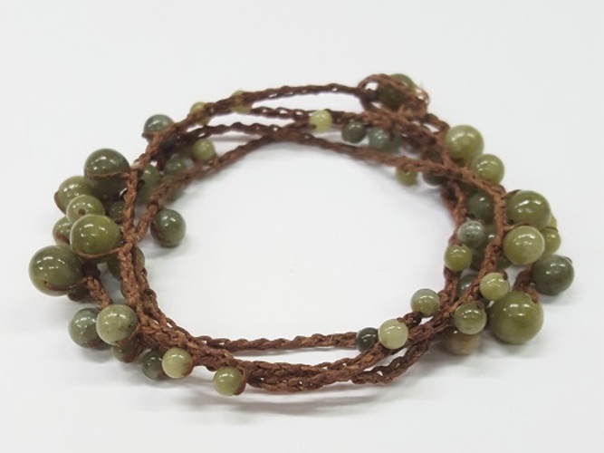 Wrapped Bracelet/Necklace with Stone Beads through Kirkwood Community College