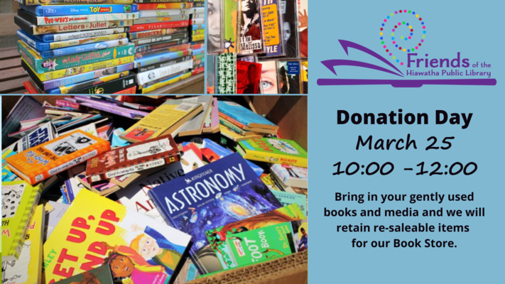 Donation Day presented by Hiawatha Public Library