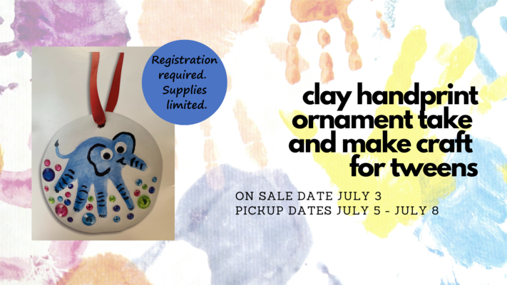 Clay Handprint Ornament Take and Make for Tweens