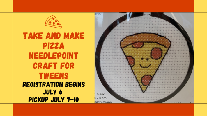 Take and Make Pizza Needlepoint Craft for Tweens