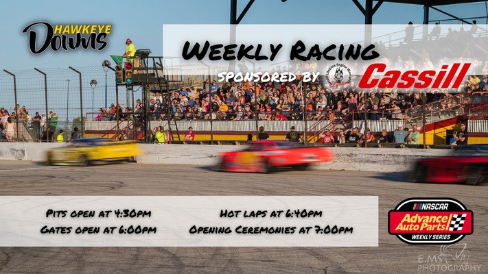 Weekly Racing at Hawkeye Downs Sponsored by Cassill Motors