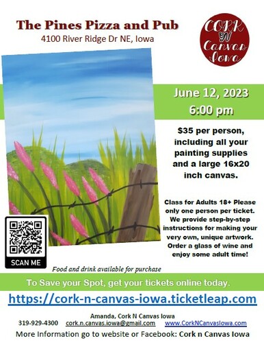 June 12 - The Pines -Prairie Scenery-Cork n Canvas Iowa