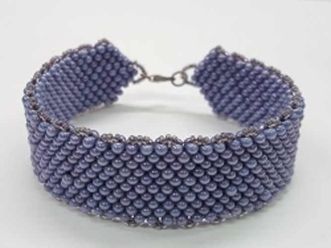 Peyote Stitch Bracelet in Peanut Beads through Kirkwood Community College