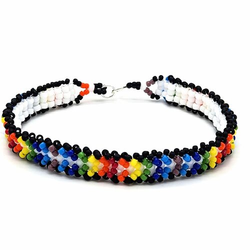 Pride Month Chevron Beaded Bracelet