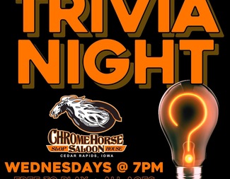 Trivia Night @ Chrome Horse Saloon with Think & Drink Entertainment (Wednesdays @ 7pm)