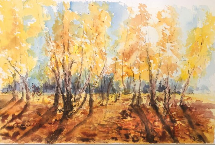 Fall Watercolor Scene with David Stauffer
