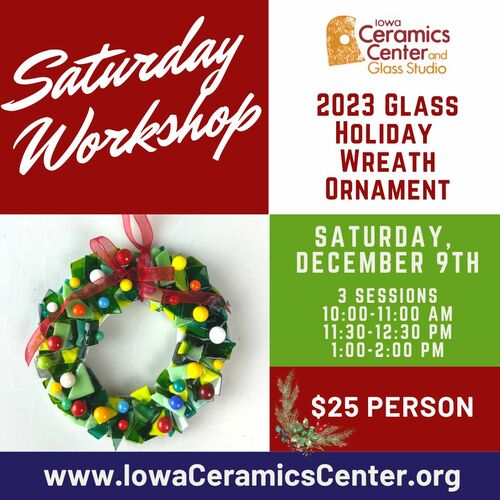 ICCGS Workshops - Glass Holiday Wreath Ornament