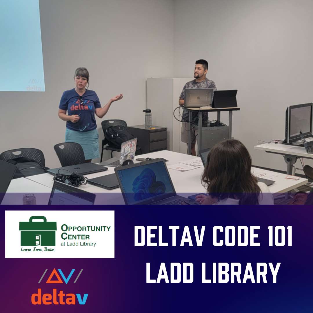 DeltaV Code 101 at the Ladd Library in the Opportunity Center | Hoopla