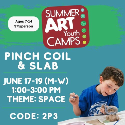 3 Day Clay Summer Camp–Pinch Coil & Slab