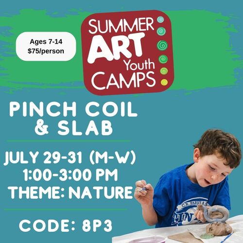 3 Day Clay Summer Camp–Pinch Coil & Slab