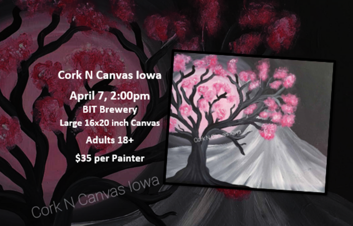 BIT Brewery -Japanese Tree- Cork N Canvas Iowa 