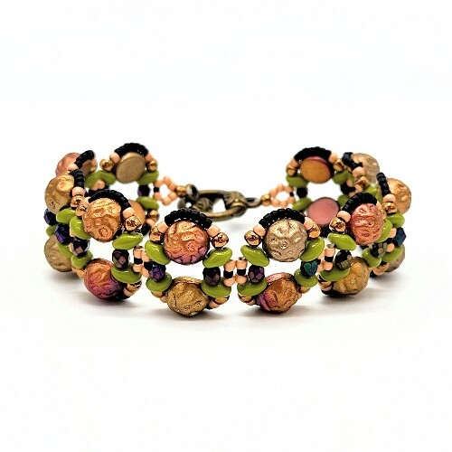 2-hole Bead Oval Component Bracelet